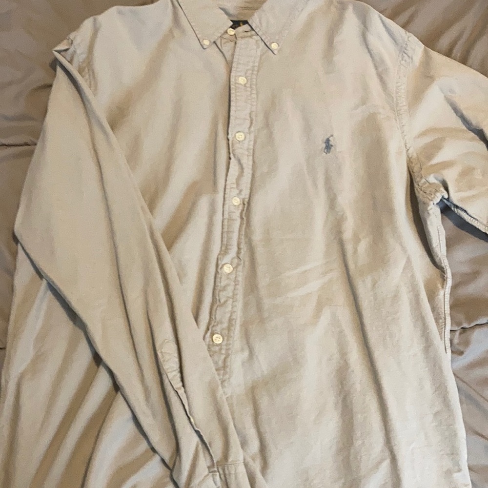 Grey button up